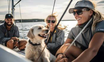 7 aventurieri și un câine într-o barcă